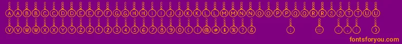 Police Proxanys – polices orange sur fond violet