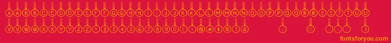 Proxanys Font – Orange Fonts on Red Background
