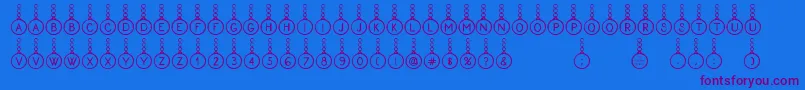Proxanys-Schriftart – Violette Schriften auf blauem Hintergrund