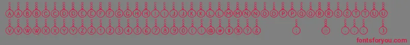 Proxanys Font – Red Fonts on Gray Background