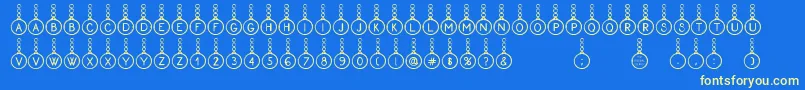 Proxanys Font – Yellow Fonts on Blue Background