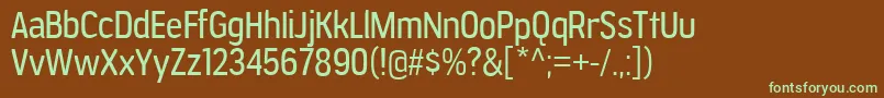 Шрифт JesayaFree – зелёные шрифты на коричневом фоне