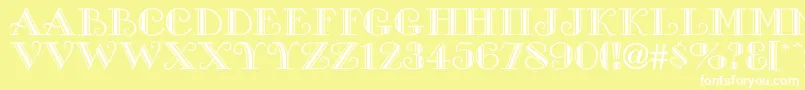 Smallwoodside Font – White Fonts on Yellow Background