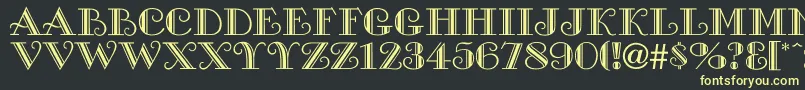Smallwoodside Font – Yellow Fonts on Black Background