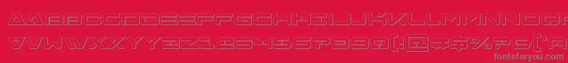 フォントFreeagentbold3D – 赤い背景に灰色の文字