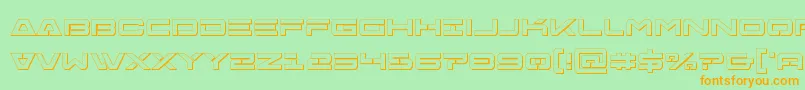 Freeagentbold3D Font – Orange Fonts on Green Background