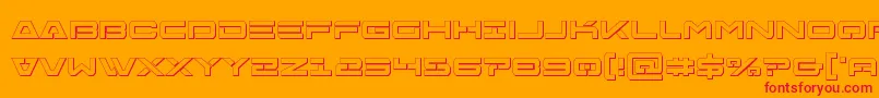 Freeagentbold3D Font – Red Fonts on Orange Background