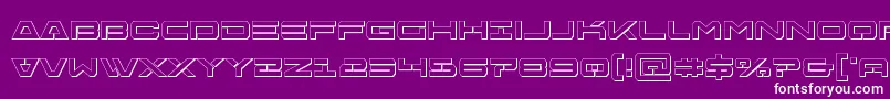 Шрифт Freeagentbold3D – белые шрифты на фиолетовом фоне