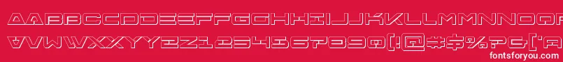 Freeagentbold3D Font – White Fonts on Red Background