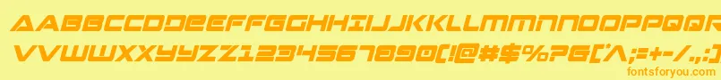 Strikelordcondital Font – Orange Fonts on Yellow Background