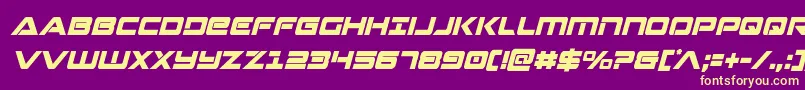 Strikelordcondital Font – Yellow Fonts on Purple Background