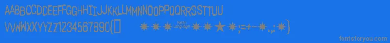 Harsh Language Ac-Schriftart – Graue Schriften auf blauem Hintergrund