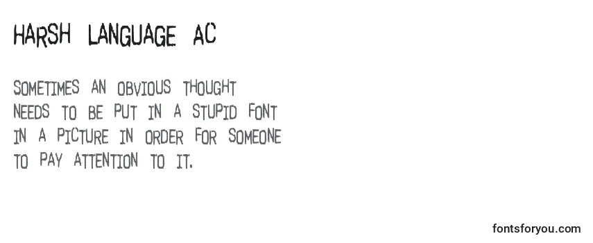 Harsh Language Ac Font