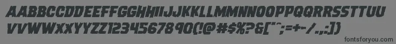 Dreadringerexpandital Font – Black Fonts on Gray Background