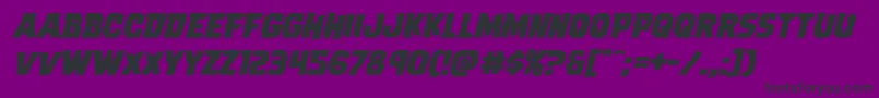 Dreadringerexpandital Font – Black Fonts on Purple Background