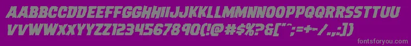 Dreadringerexpandital Font – Gray Fonts on Purple Background