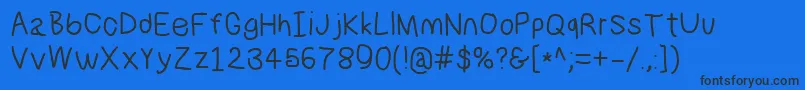 Numbbunnysbd Font – Black Fonts on Blue Background