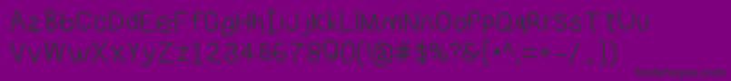 Numbbunnysbd Font – Black Fonts on Purple Background