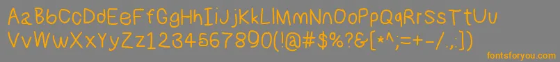 Numbbunnysbd Font – Orange Fonts on Gray Background