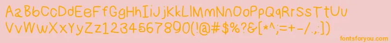 Numbbunnysbd Font – Orange Fonts on Pink Background