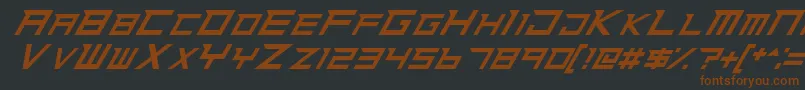 Шрифт NinjaRush – коричневые шрифты на чёрном фоне