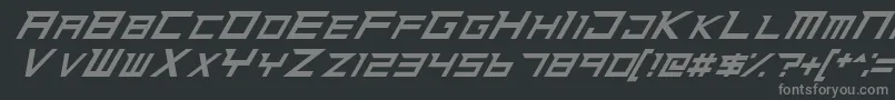 Шрифт NinjaRush – серые шрифты на чёрном фоне