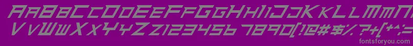 Czcionka NinjaRush – szare czcionki na fioletowym tle