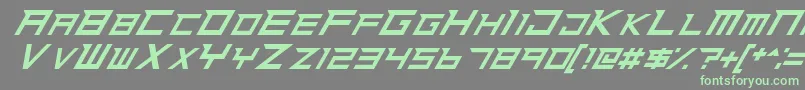 NinjaRush Font – Green Fonts on Gray Background
