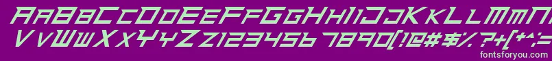 Weitere Informationen zur NinjaRush-Schriftart NinjaRush-Schriftart – Grüne Schriften auf violettem Hintergrund