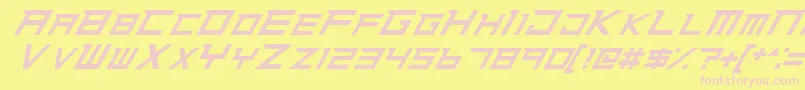 NinjaRush Font – Pink Fonts on Yellow Background