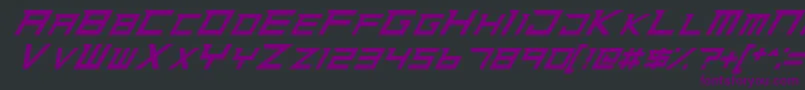 NinjaRush-Schriftart – Violette Schriften auf schwarzem Hintergrund