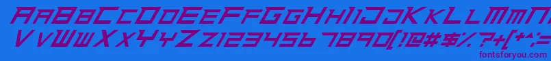 Шрифт NinjaRush – фиолетовые шрифты на синем фоне