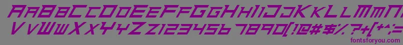 Шрифт NinjaRush – фиолетовые шрифты на сером фоне