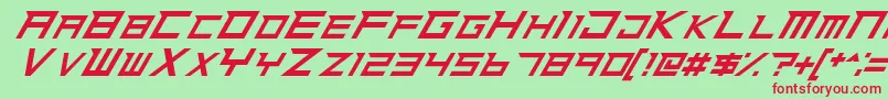 NinjaRush Font – Red Fonts on Green Background