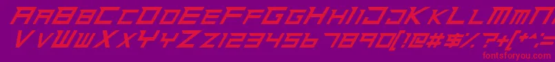 NinjaRush Font – Red Fonts on Purple Background