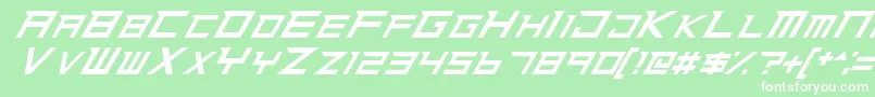 フォントNinjaRush – 緑の背景に白い文字