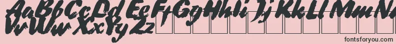 Ft18-Schriftart – Schwarze Schriften auf rosa Hintergrund