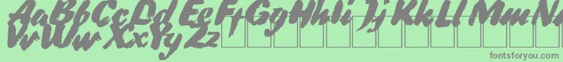 Ft18 Font – Gray Fonts on Green Background