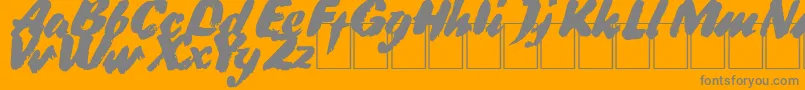 Ft18 Font – Gray Fonts on Orange Background