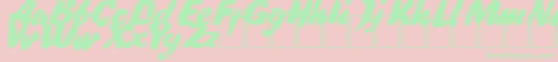 Ft18 Font – Green Fonts on Pink Background