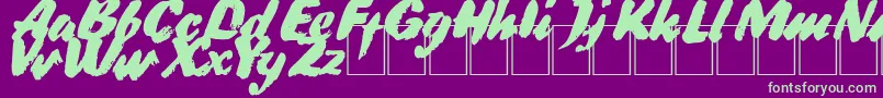 Ft18 Font – Green Fonts on Purple Background