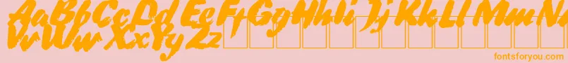 Ft18 Font – Orange Fonts on Pink Background