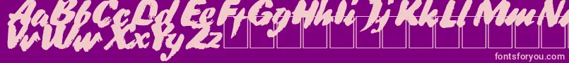 Ft18 Font – Pink Fonts on Purple Background