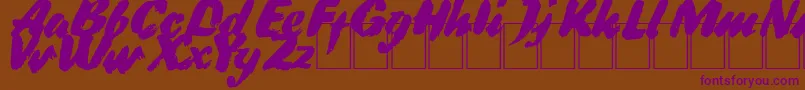 Ft18 Font – Purple Fonts on Brown Background