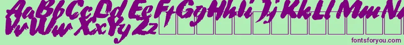 Ft18 Font – Purple Fonts on Green Background