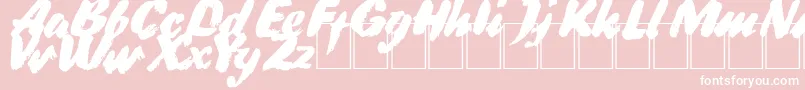 Ft18-Schriftart – Weiße Schriften auf rosa Hintergrund