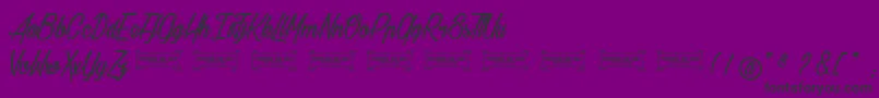 Baldaquin Font – Black Fonts on Purple Background