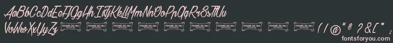 Baldaquin Font – Pink Fonts on Black Background