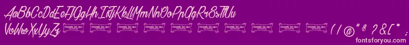 Baldaquin Font – Pink Fonts on Purple Background