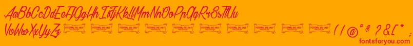 fuente Baldaquin – Fuentes Rojas Sobre Fondo Naranja
